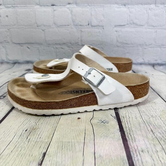 Birkenstock Sandals Women Size 7.5-8 US 38 EU Gizeh Birko Flor T Strap Slide - Picture 6 of 12